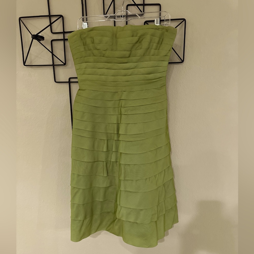 Size 8 (fits like a 6) BCBG maxazria pale green layered a-line cocktail dress
